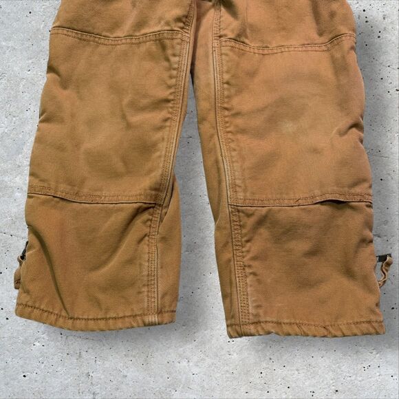 Walls Blizzard Pruf Youth Medium 8/10 Brown Insulated Bib Overalls Snow Pants - Picture 3 of 11